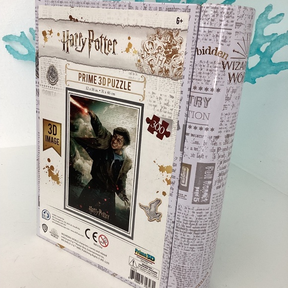 Harry Potter 3D Image 300 pc Puzzle 9.5”x7.5” Tin Book Storage Tin Box - Picture 9 of 10